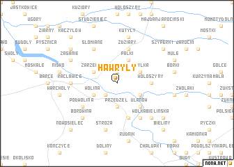 map of Hawryły