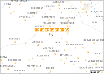 map of Haws Crossroads