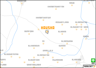 map of Ḩawshā