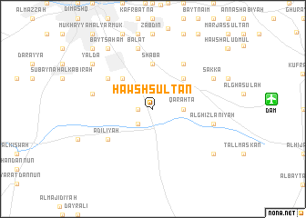 map of Ḩawsh Sulţān