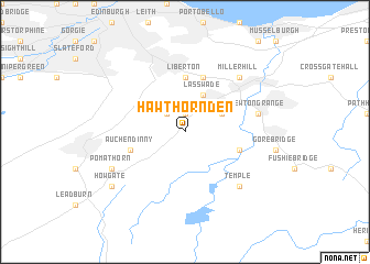map of Hawthornden