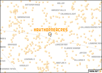 map of Hawthorne Acres