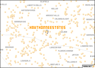 map of Hawthorne Estates