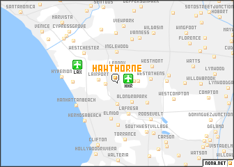 map of Hawthorne