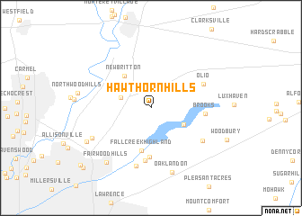 map of Hawthorn Hills