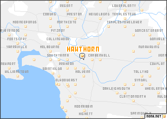 map of Hawthorn