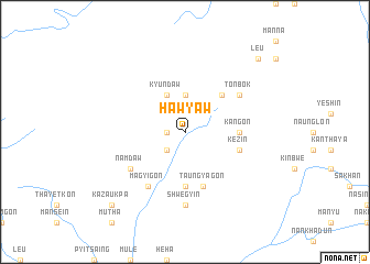 map of Hawyaw