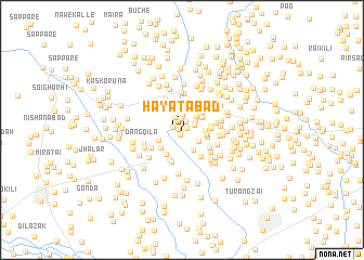 map of Hayātābād