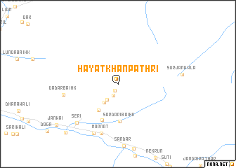 map of Hayāt Khān Pathri