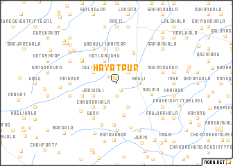 map of Hayātpur