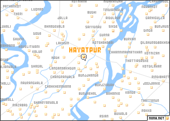 map of Hayātpur