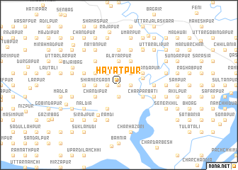 map of Hayātpur