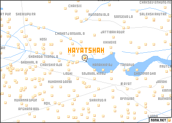 map of Hayāt Shāh