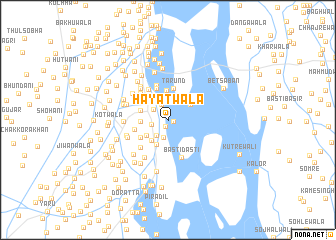 map of Hayātwāla