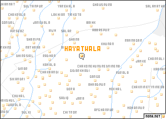 map of Hayātwāla