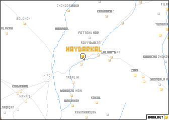 map of Ḩaydar Kāl