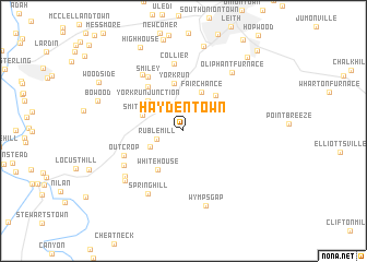 map of Haydentown