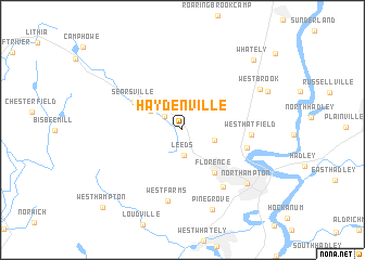 map of Haydenville