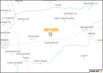 map of Hayden