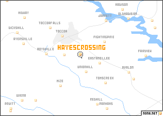 map of Hayes Crossing