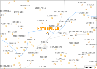 map of Hayesville