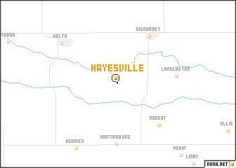 map of Hayesville