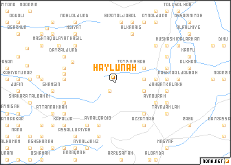 map of Ḩaylūnah