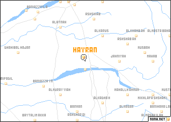 map of Ḩayrān