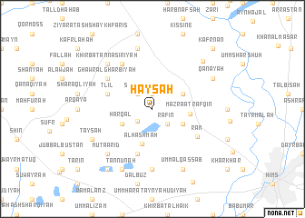 map of Ḩaysah