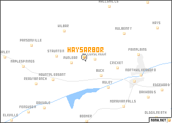 map of Hays Arbor