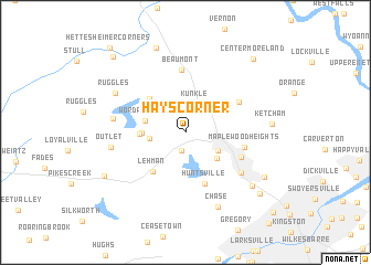 map of Hays Corner
