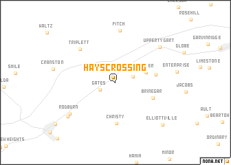 map of Hays Crossing