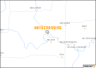 map of Hays Crossing