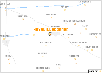 map of Haysville Corner