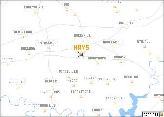 map of Hays
