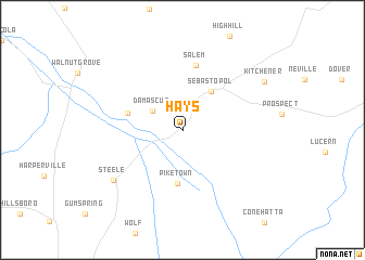 map of Hays