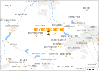 map of Hayward Corner