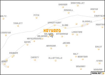 map of Hayward