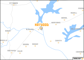 map of Haywood