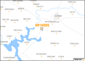 map of Haywood