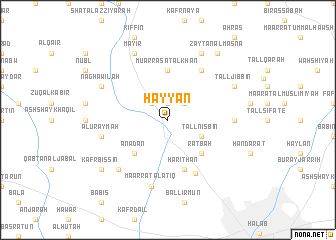 map of Ḩayyān