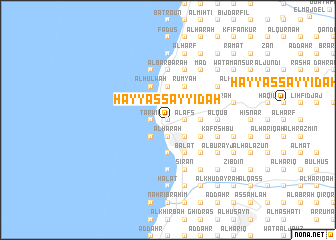 map of Ḩayy as Sayyidah