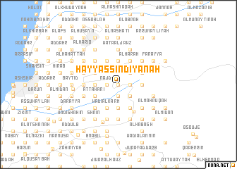 map of Ḩayy as Sindiyānah