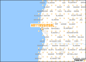 map of Ḩayy as Sinsāl