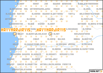 map of Ḩayy Mār Jiryis