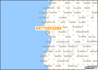 map of Ḩayy Mār Sābā