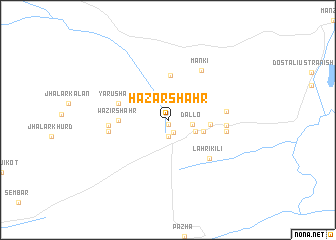 map of Hazār Shahr