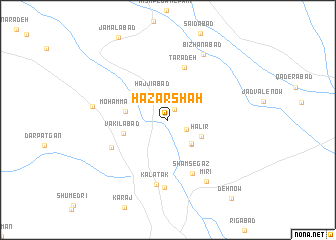 map of Hazār Shāh