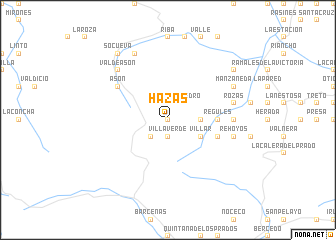 map of Hazas