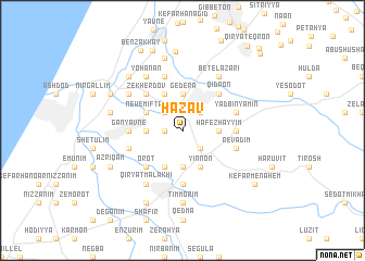 map of H̱aẕav